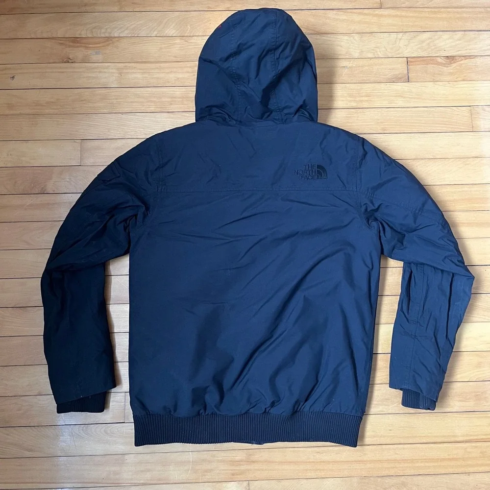 The North Face Mens Gotham Parka Black Faux Fur Hood HyVent Jacket Small - Picture 2 of 6